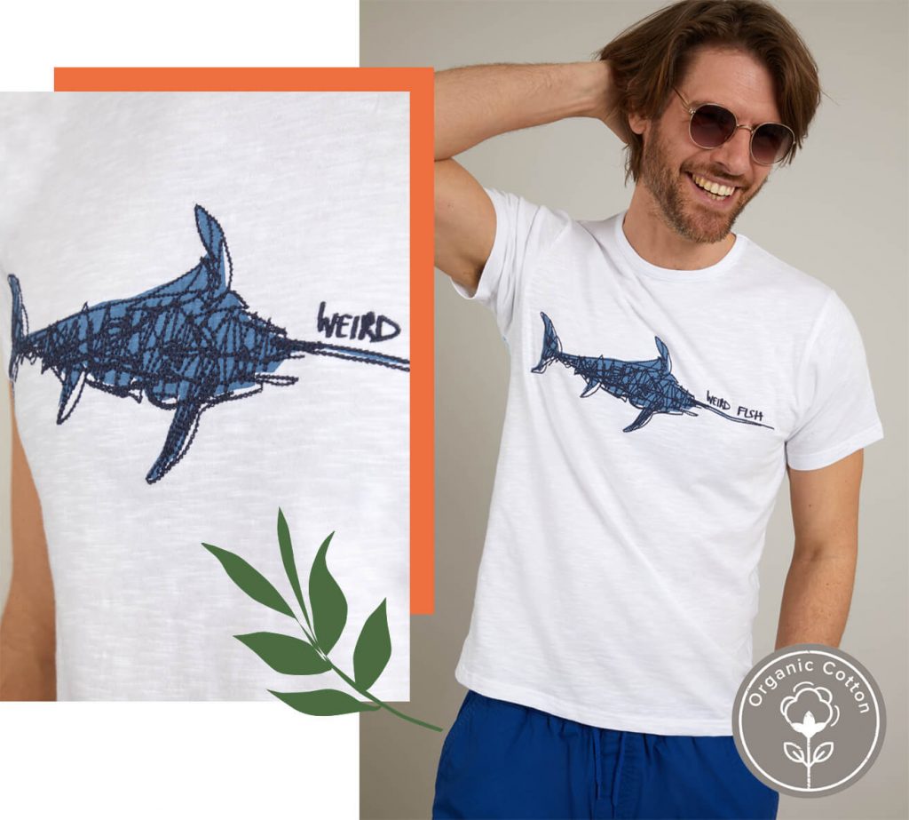 Man in graphic t-shirt